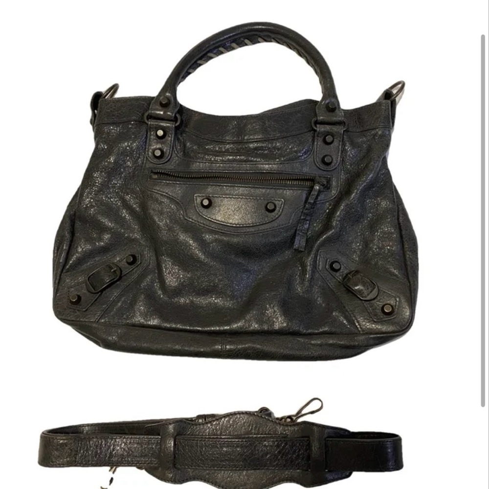 **Balenciaga Anthracite Mini Crossbody Bag**